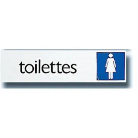 Affichage TOILETTES Pickup alu figurine dame