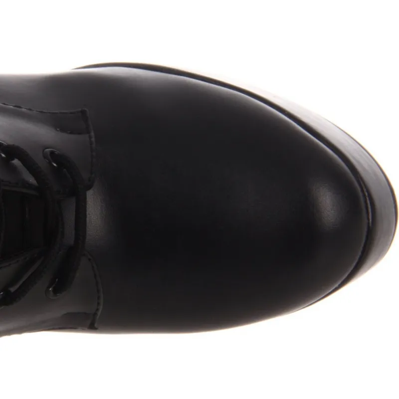 Bottines à lacet coloris noir