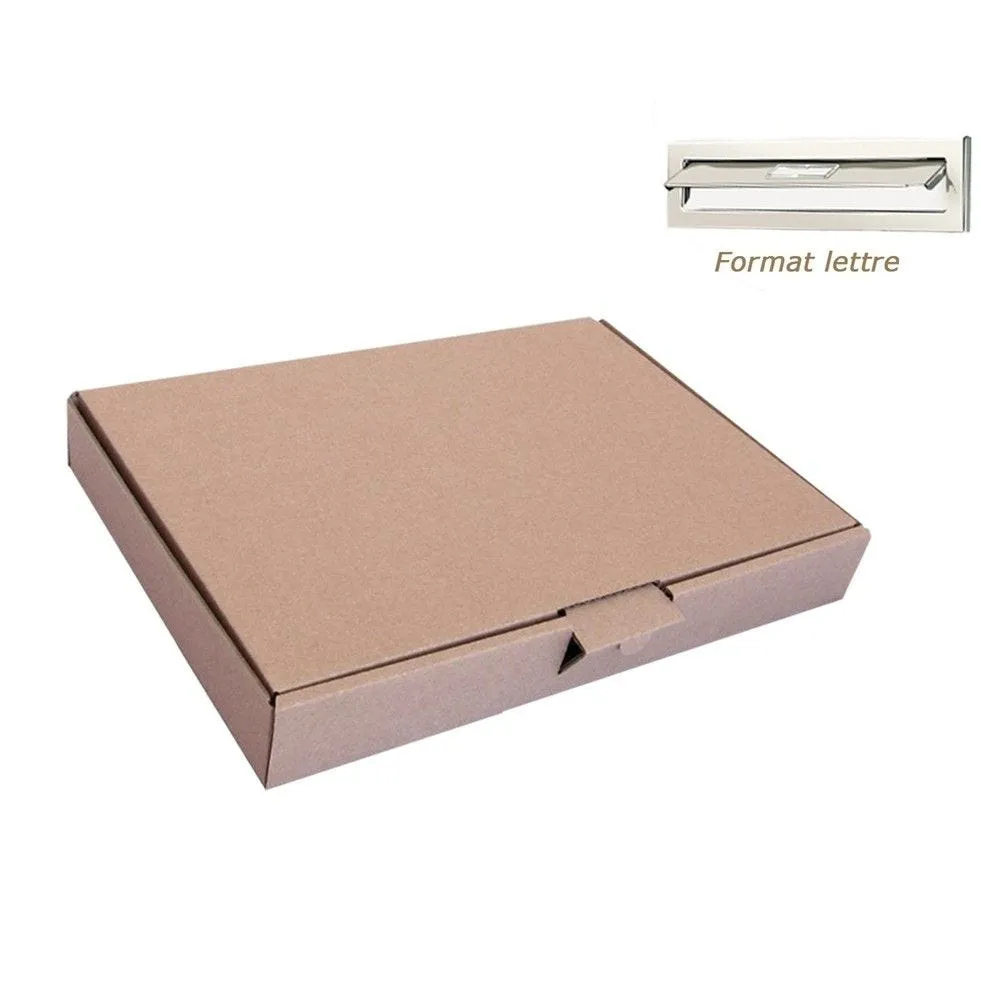 Boîte postale carton plate coloris marron