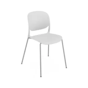 Chaise HARVARD II Blanc/Gris alu
