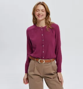 Chemise Femme en gaze de coton - Cassis