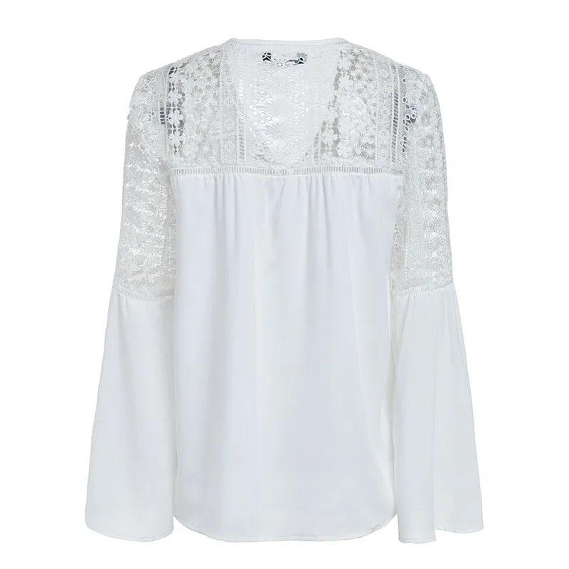 Chemisier Dentelle Blanc