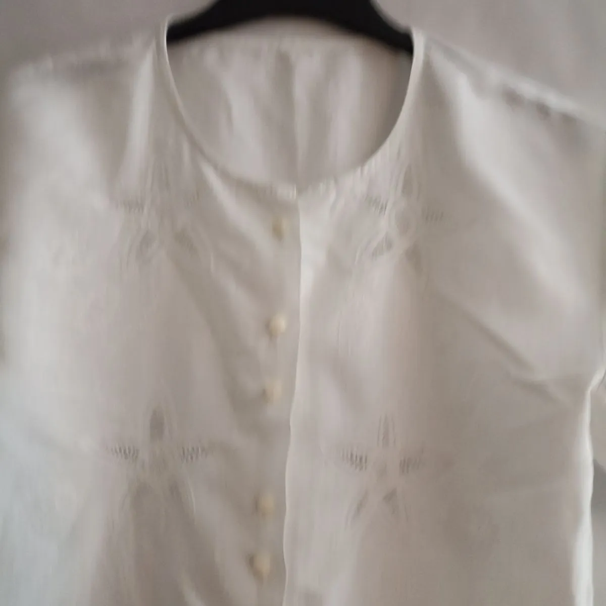 Chemisier Vintage blanc broderie 