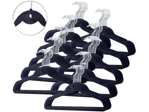 Cintres 'gain de place' (x10) pour  pantalons, pulls et chemises - x10 | Organisation des textiles 