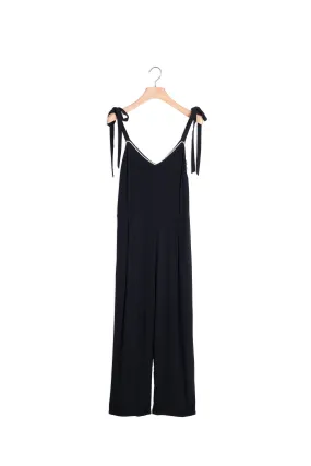 Combinaison pantalon bretelles perle