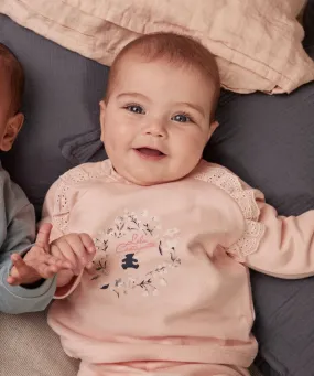 ensemble 2 pieces interieur molletonne bebe fille - lulucastagnette rose pyjamas 2 pieces