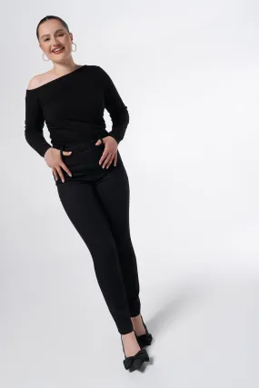 Femmes Treggings avec un look denim Noir | MS Mode