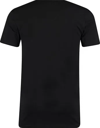 Garage T-Shirts Basiques Lot de 2 Col-V Bio Noir 0222-931 co
