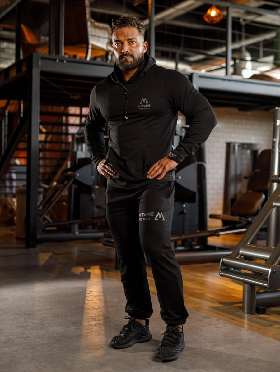 Hooded sweatshirt K088 black MITARE PRO MAN Size L Color Black