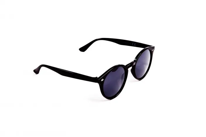 Lunette de Soleil Look Vintage Noir Brillant