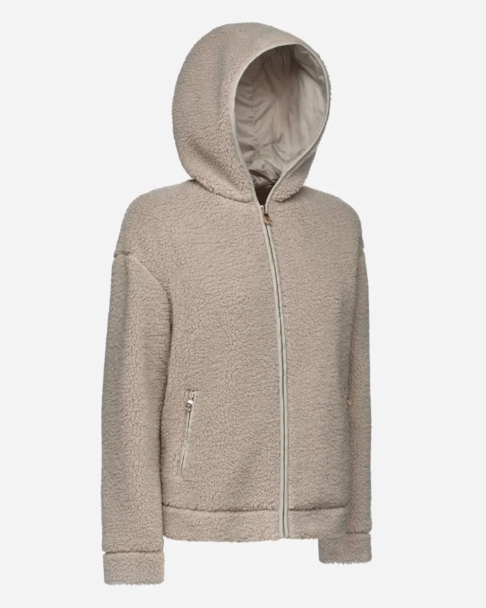 Manteau à capuche beige