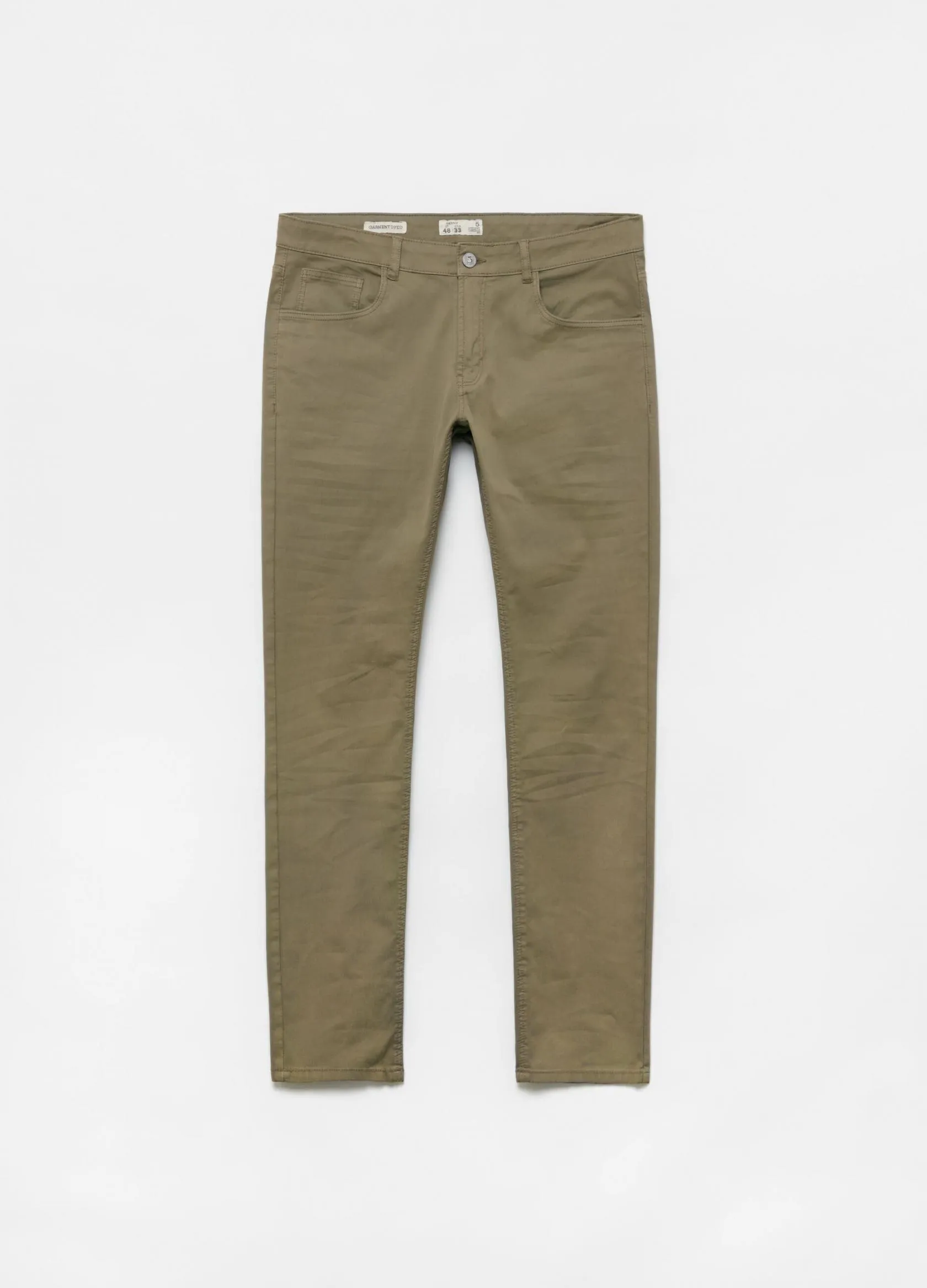 Pantalons Homme | Skinny-fit trousers with five pockets Vert militaire | OVS