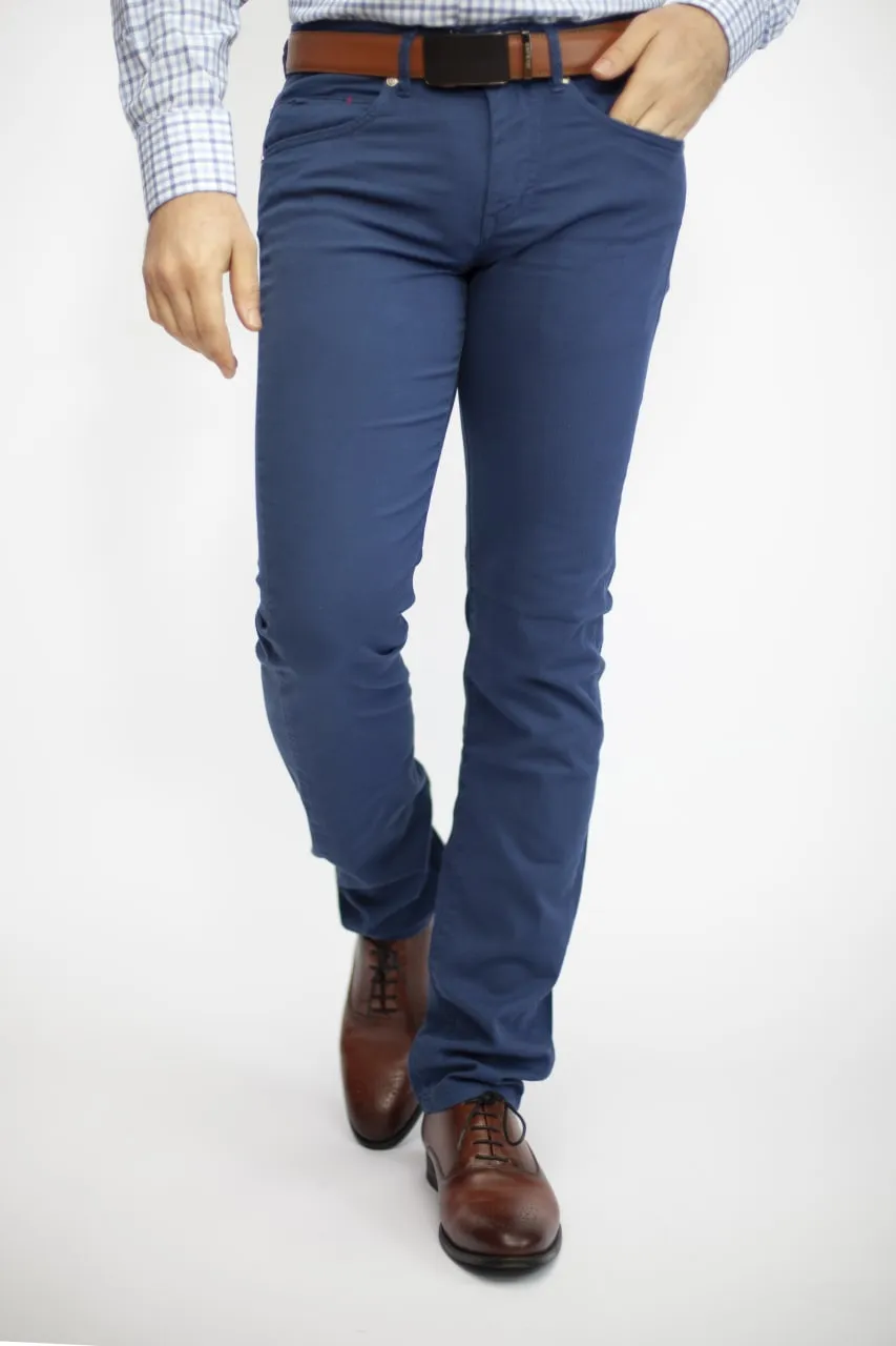 Pantalons Toile Bleu Marine