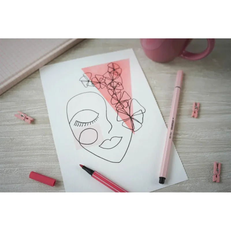 Pen 68 STABILO Pastellove - Étui 15 feutres couleurs pastel