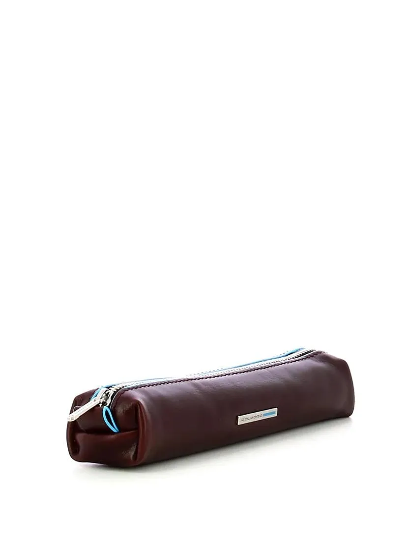 Piquadro Blue Square Étui En Cuir Acajou - Achetez À Prix Outlet!