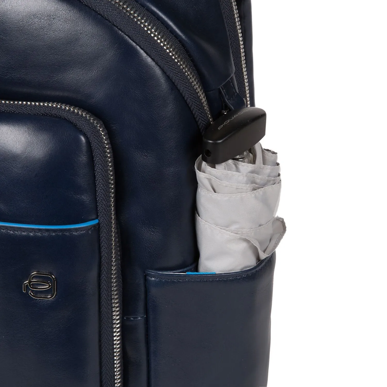 Piquadro Blue Square Revamp Sac à dos RFID en cuir 39 cm Compartiment pour ordinateur portable