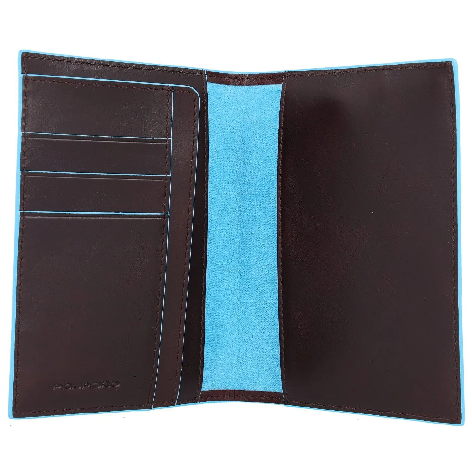 Piquadro Blue Square Étui pour passeport en cuir 11 cm