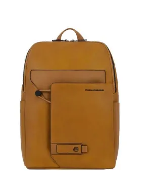 Piquadro W119 Sac À Dos Pour Ordinateur Portable 14", En Cuir Jaune - Achetez À Prix Outlet!