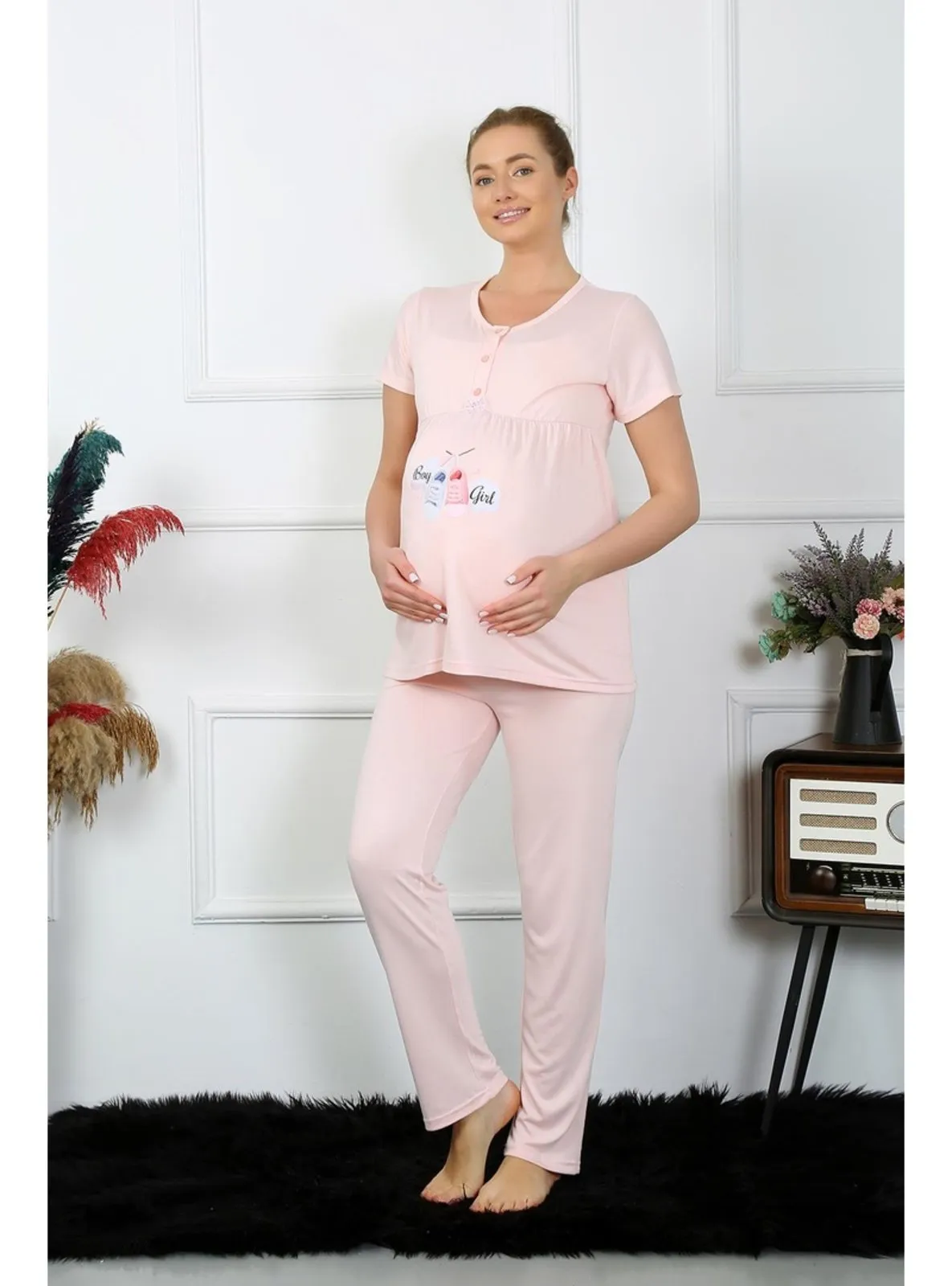 Powder Pink - Maternity Pyjamas