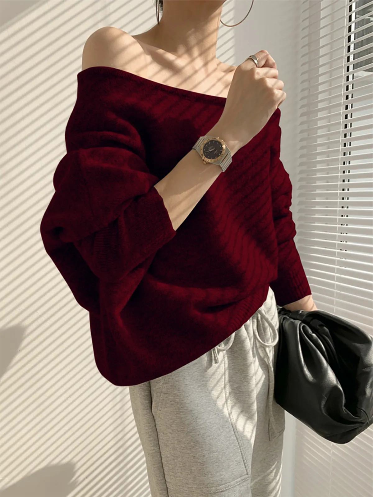 Pull Asymétrique à Une paule pour un Look Tendance