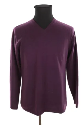 Pull en cachemire  Eric Bompard violet. Matière principale cachemire. Taille L.