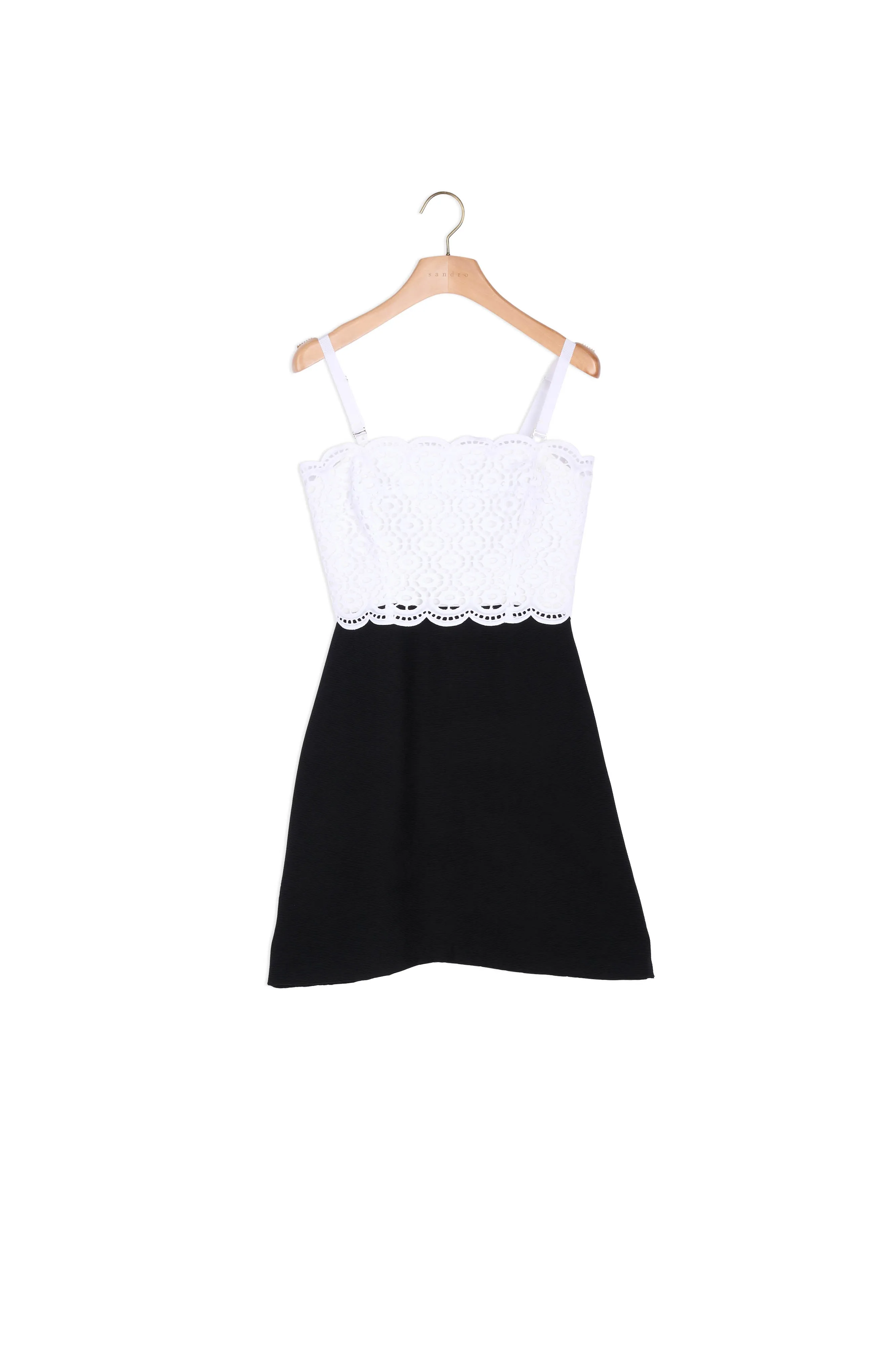 Robe bicolore à fines bretelles