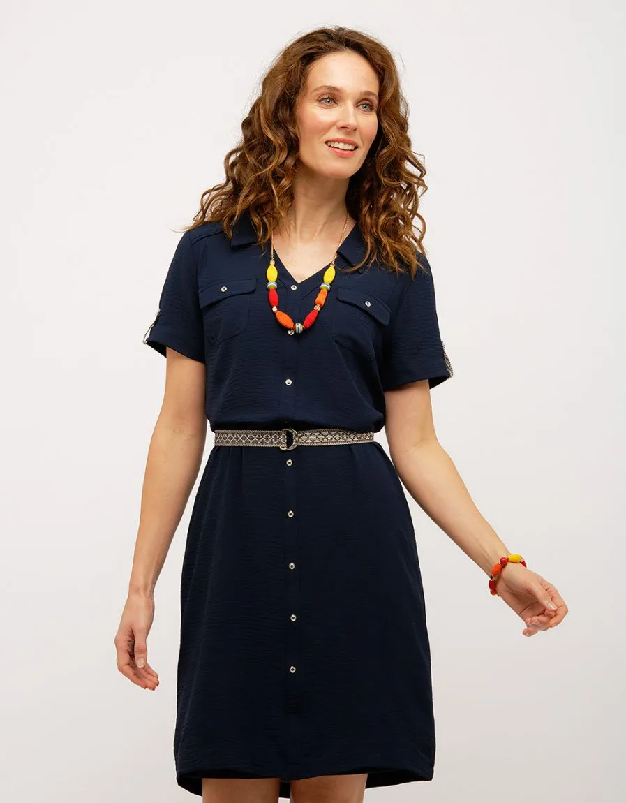 Robe chemisier city bleue 