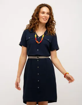 Robe chemisier city bleue 
