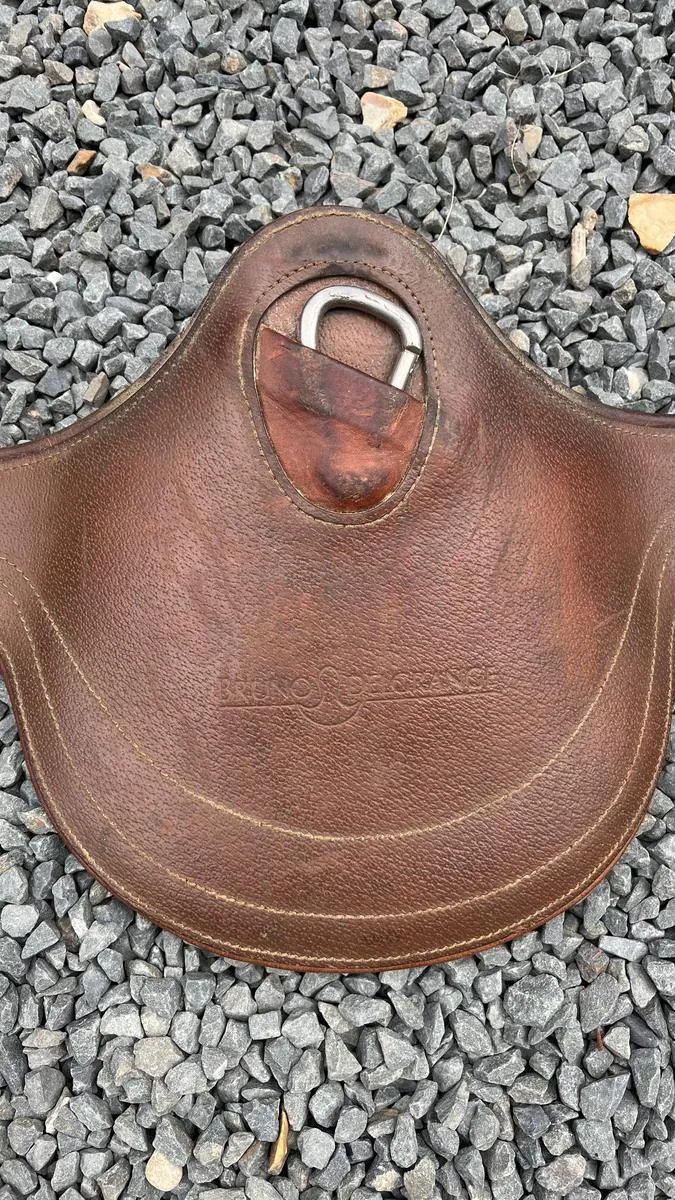 sangle bavette Bruno Delgrange cuir havane 120