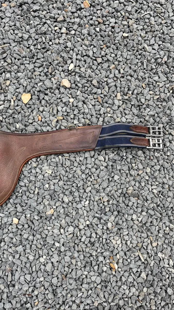 sangle bavette Bruno Delgrange cuir havane 120