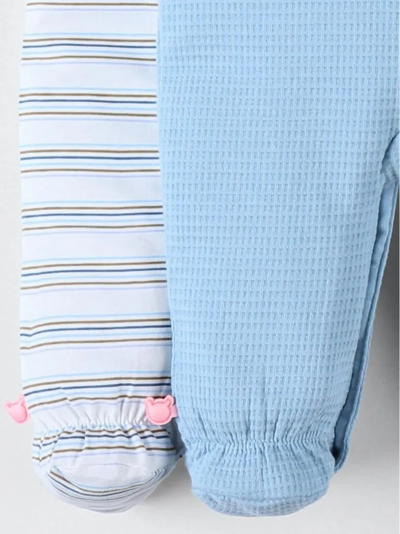 Set de 2 pyjamas 1 pièce, bleu/écru Noukie's - Bleu
