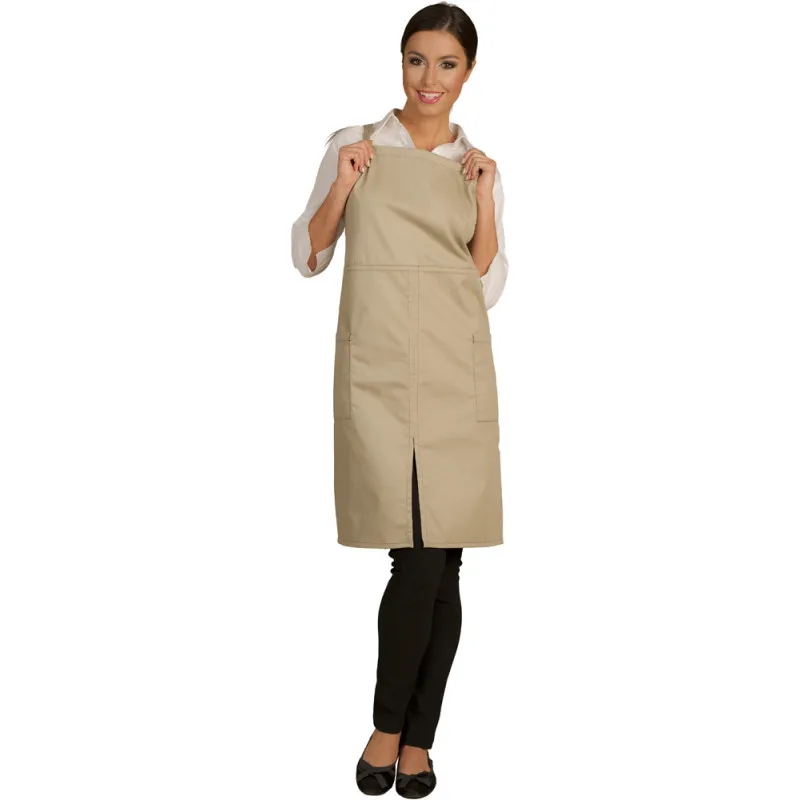 Tablier bavette à attaches croisées