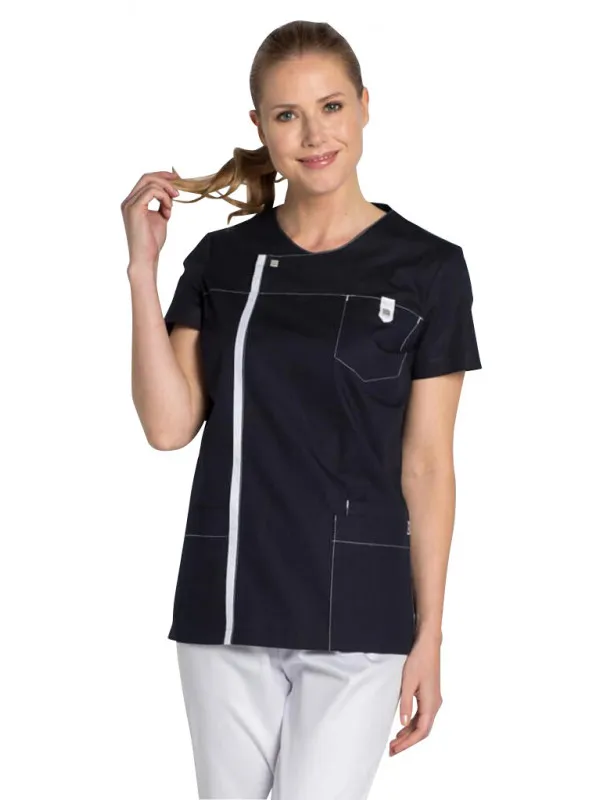 Tunique médicale Moderne Look bleu marine