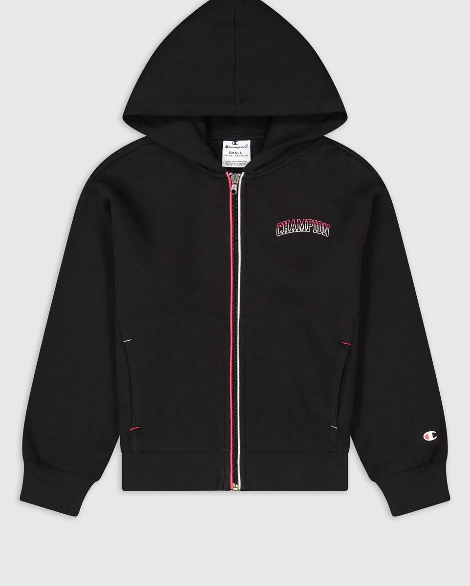 Veste à capuche manches longues Enfant HOODED FULL ZIP SWEATSHIRT Noir