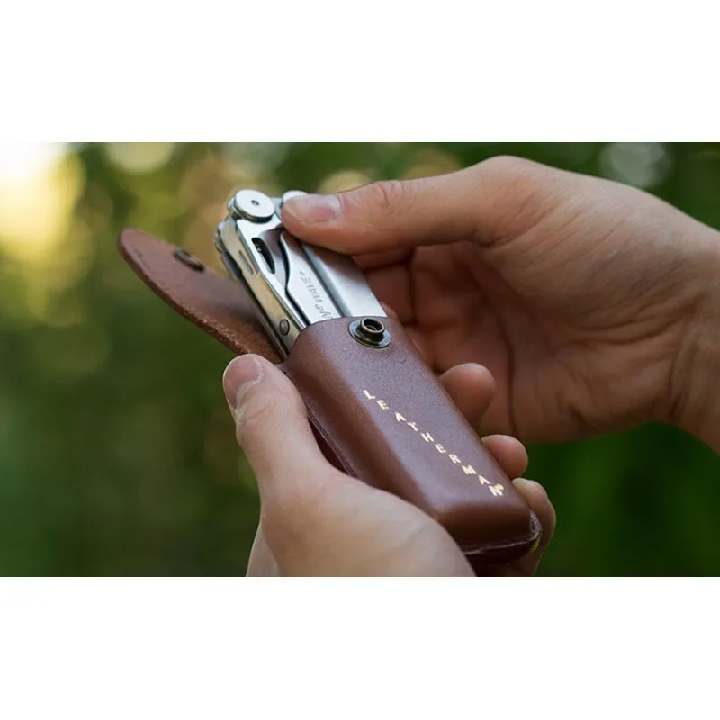 Étui en cuir Héritage marron large - Leatherman
